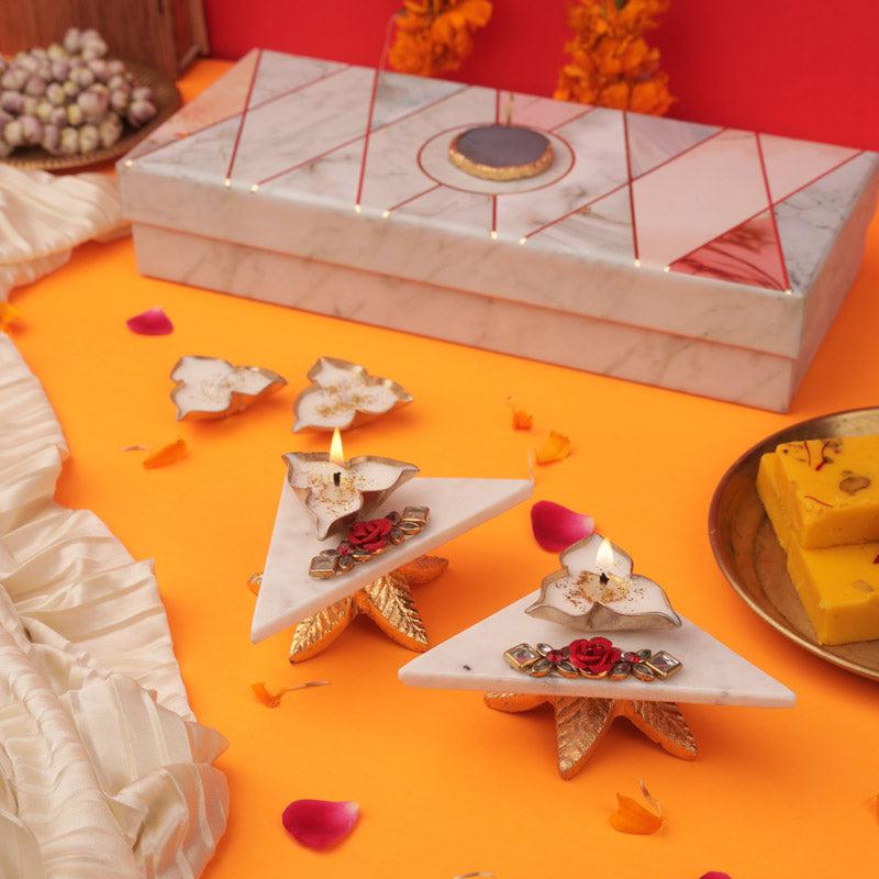 Buy Mithuna Phool Marble Festive Gift Box Gift Box from Vaaree