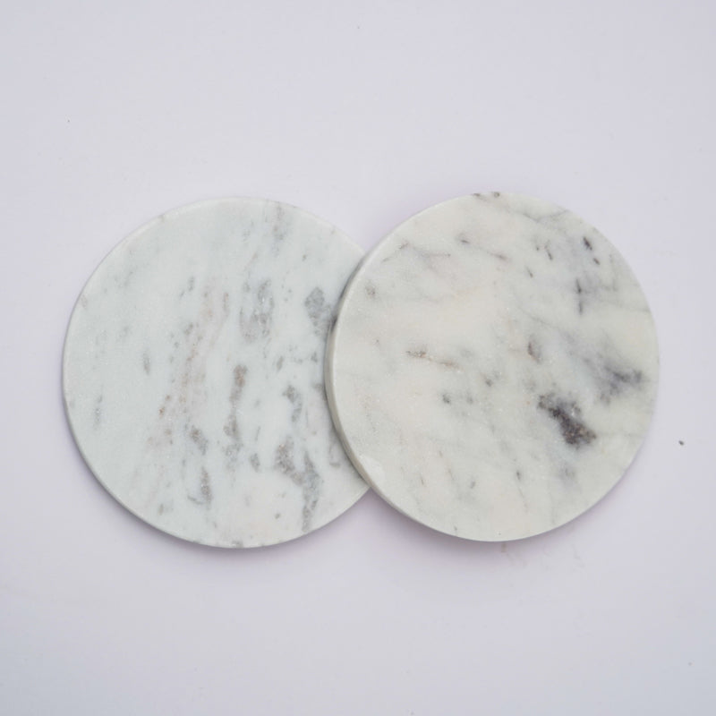 Coaster - Bruna Round Marble Coaster - Set Of Two