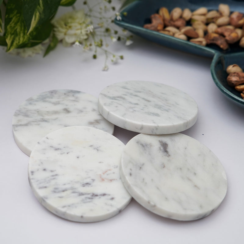 Coaster - Bruna Round Marble Coaster - Set Of Four