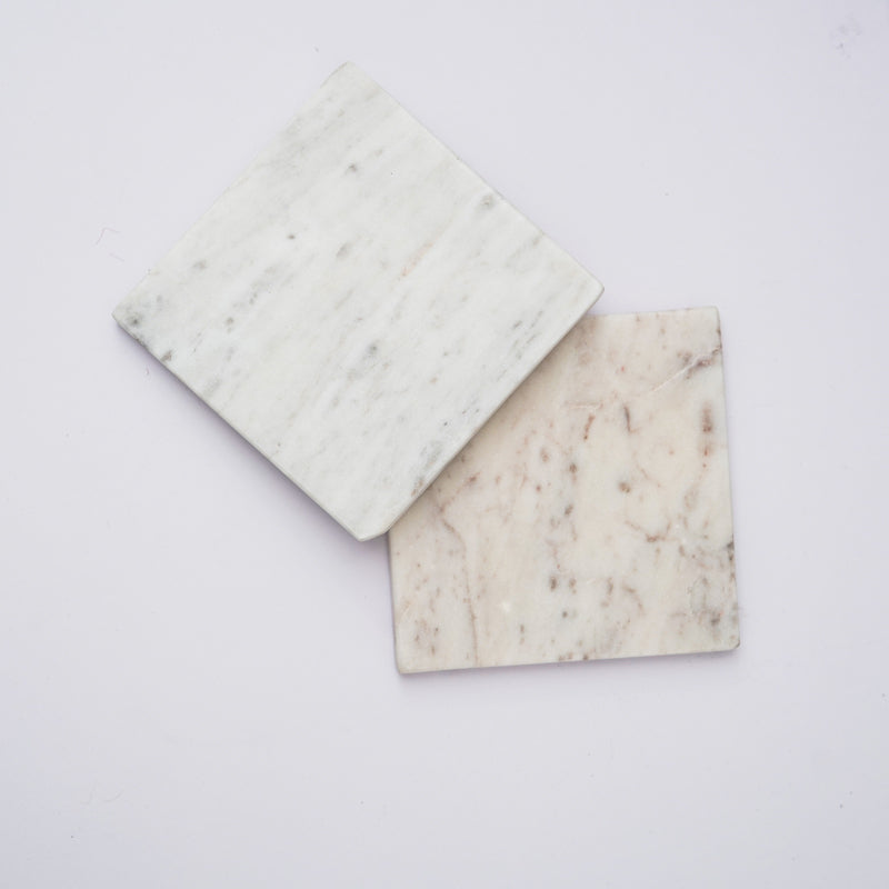 Coaster - Bruna Square Marble Coaster - Set Of Two