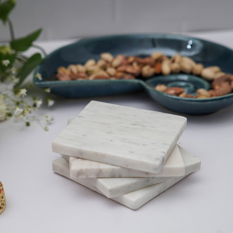 Coaster - Bruna Square Marble Coaster - Set Of Four