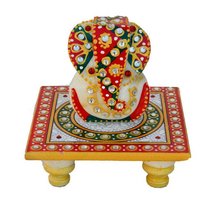 Buy Vaira Ganesha On Marble Chowki Idols & Sets from Vaaree