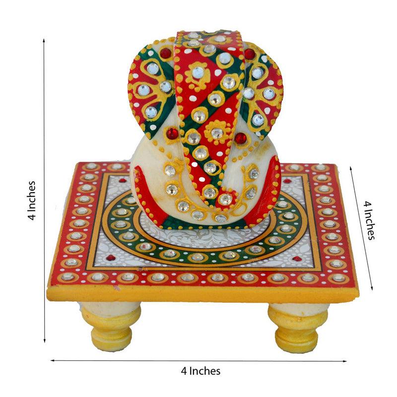 Buy Vaira Ganesha On Marble Chowki Idols & Sets from Vaaree