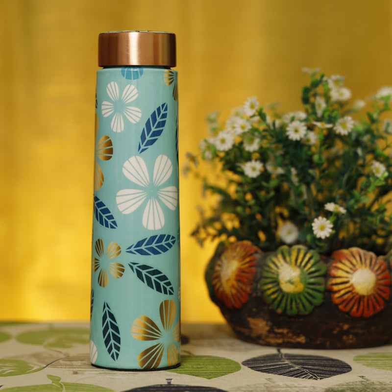 Buy Diva Floral Copper Water Bottle Bottle from Vaaree