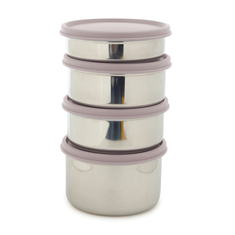 Buy Darian Grey Lunch Box (500 ml/350 ml/200 ml) - Five Piece Set Tiffin Box & Storage Box from Vaaree