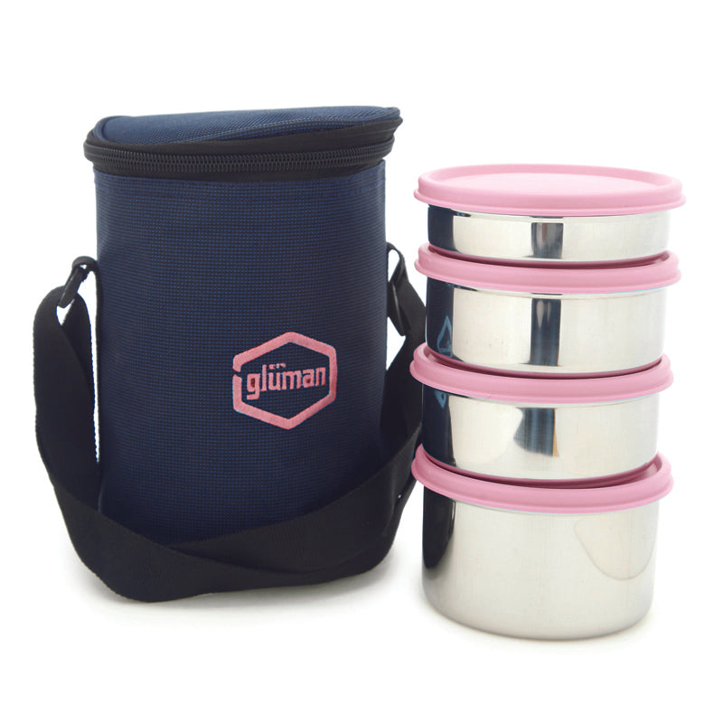 Buy Darian Pink Lunch Box (500 ml/350 ml/200 ML) - Five Piece Set Tiffin Box & Storage Box from Vaaree