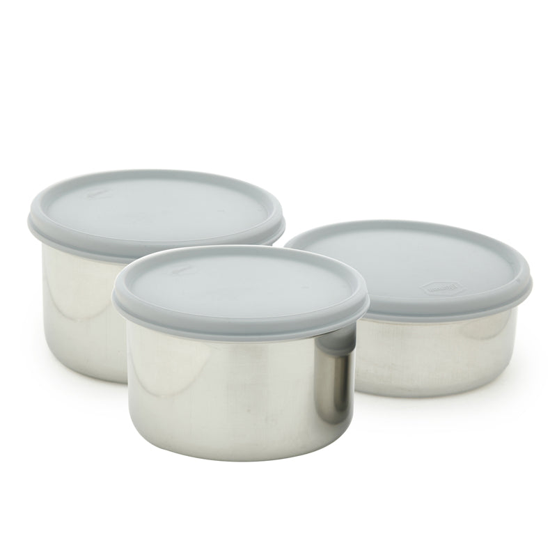 Buy Darian Grey Lunch Box (500 ml/350 ml) - Four Piece Set Tiffin Box & Storage Box from Vaaree