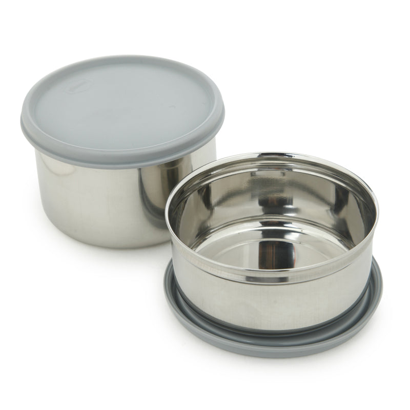 Buy Darian Grey Lunch Box (500 ml/350 ml) - Three Piece Set Tiffin Box & Storage Box from Vaaree