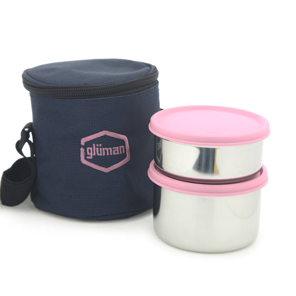 Darian Pink Lunch Box (500 ml/350 ml) - Three Piece Set