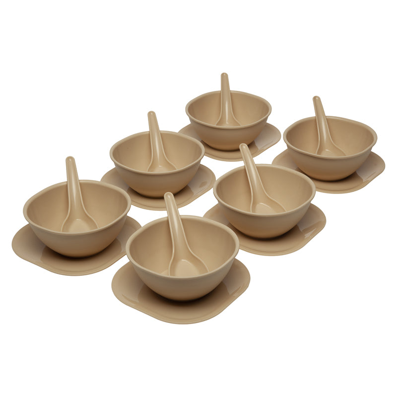 Buy Cesar 400 ml Soup Bowl (Beige) - Eighteen Piece Set Bowl from Vaaree