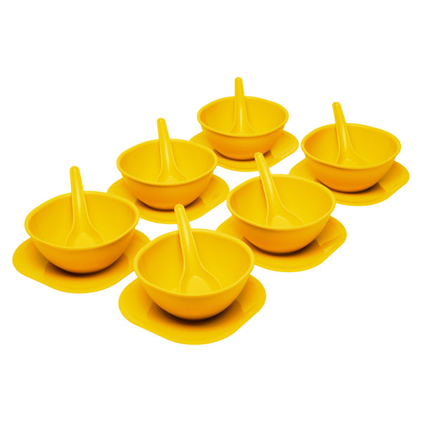 Buy Cesar 400 ml Soup Bowl (Yellow) - Eighteen Piece Set Bowl from Vaaree