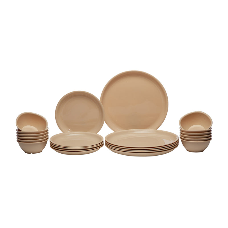 Buy Mihaya Beige Dinner Set (400 ml) - 24 Piece Set Dinner Set from Vaaree