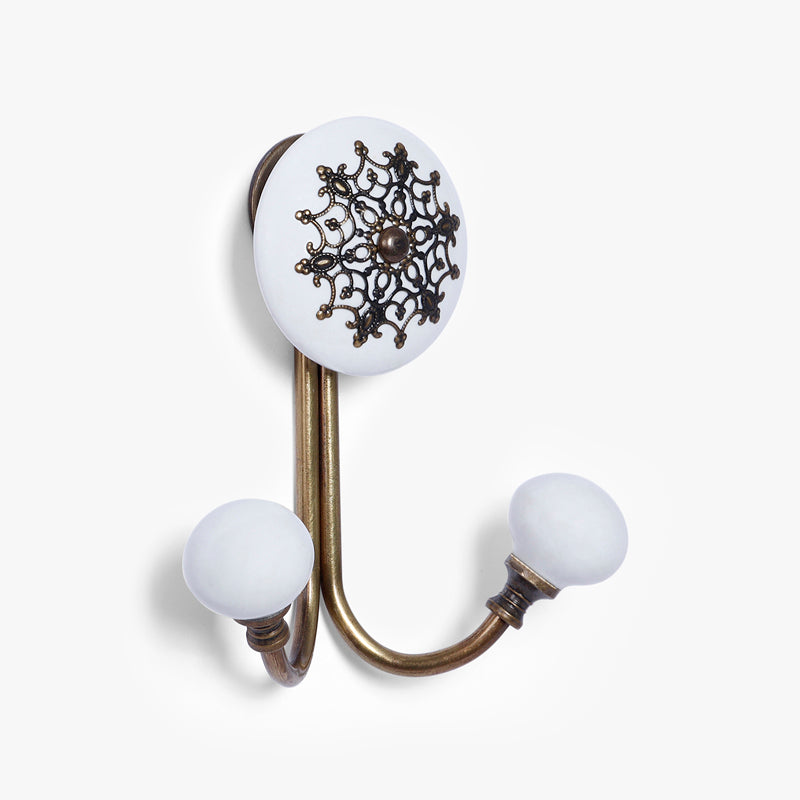 Hooks & Key Holders - Piara Floral Filigree Wall Hook