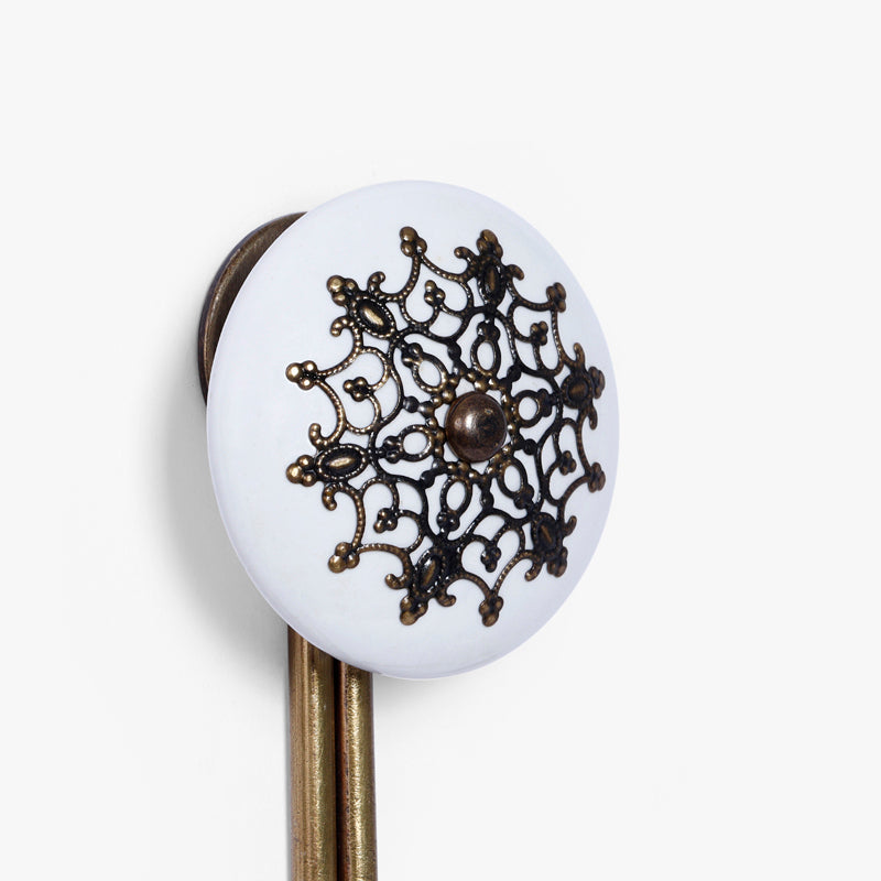 Hooks & Key Holders - Piara Floral Filigree Wall Hook