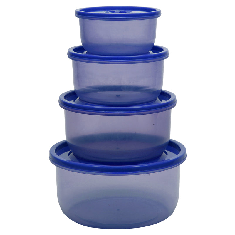 Buy Felix Blue Storage Conatiners (1800 ml/1100 ml/680 ml/360 ml) - Set Of Four Container from Vaaree