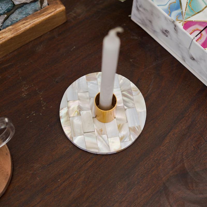 Buy Decorative Mother of Pearl Candle Holder Candle Holders from Vaaree