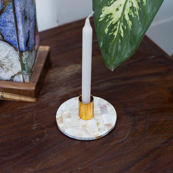 Buy Decorative Mother of Pearl Candle Holder Candle Holders from Vaaree