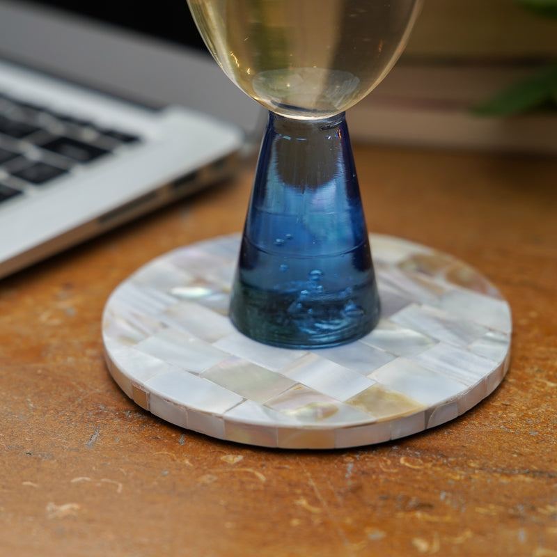 Coaster - Casper Mother Of Pearl Coaster - Set Of Two