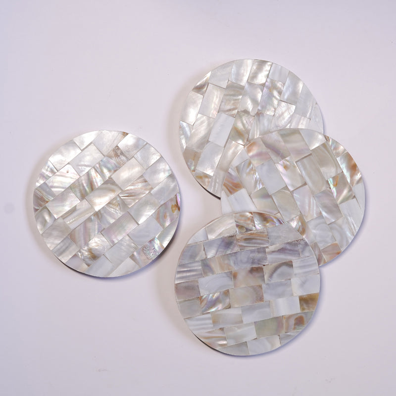 Coaster - Casper Mother Of Pearl Coaster - Set Of Four