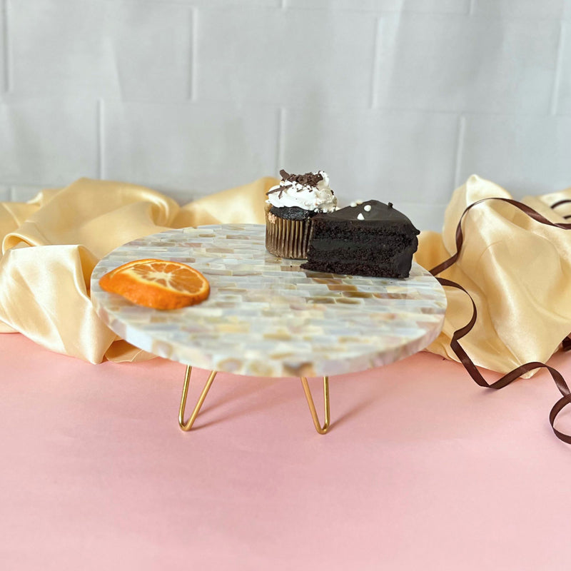 Cake Stand - Lvie Mother Of Pearl Cake Stand