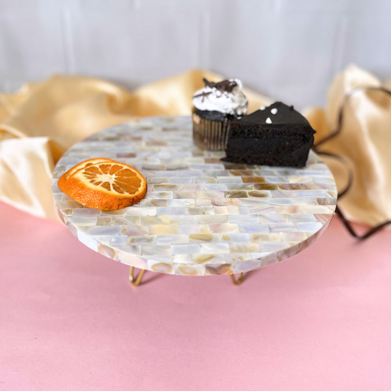 Cake Stand - Lvie Mother Of Pearl Cake Stand