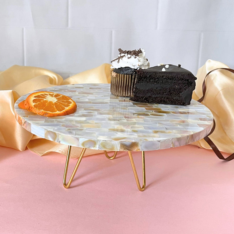 Cake Stand - Lvie Mother Of Pearl Cake Stand