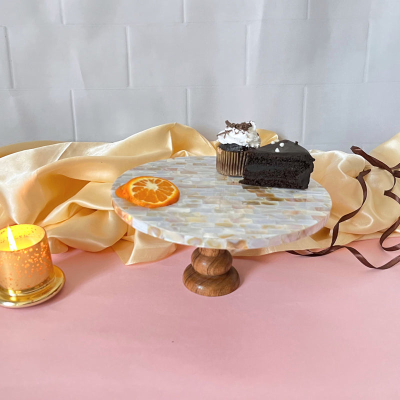 Cake Stand - Evie Mother Of Pearl Cake Stand