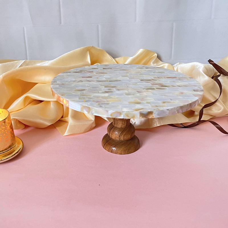 Cake Stand - Evie Mother Of Pearl Cake Stand