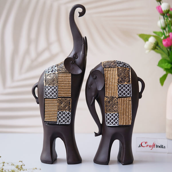 Showpieces - Abstract Elephant Showpiece - Set Of Two