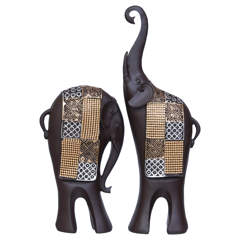 Showpieces - Abstract Elephant Showpiece - Set Of Two