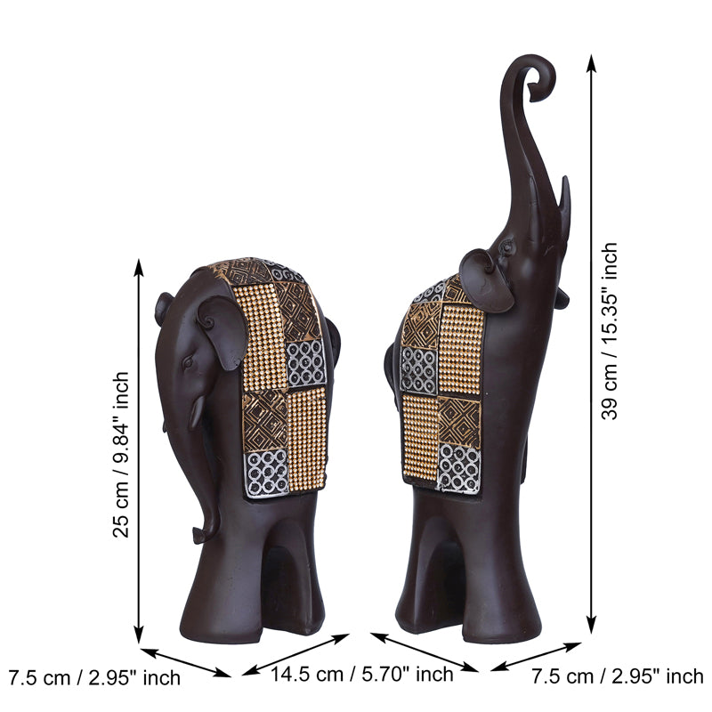 Showpieces - Abstract Elephant Showpiece - Set Of Two