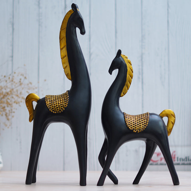 Showpieces - Mysti Stallion Showpiece - Set Of Two