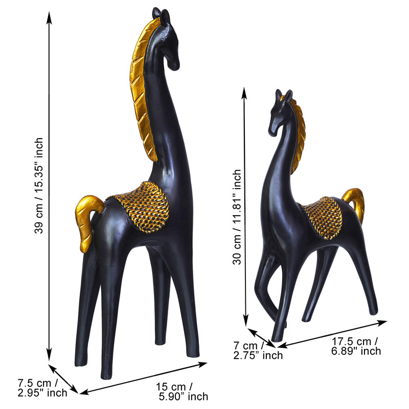 Buy Mysti Stallion Showpiece - Set Of Two Showpieces from Vaaree