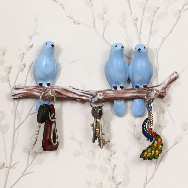 Buy Pigeon Flock Key Holder - Blue Hooks & Key Holders from Vaaree