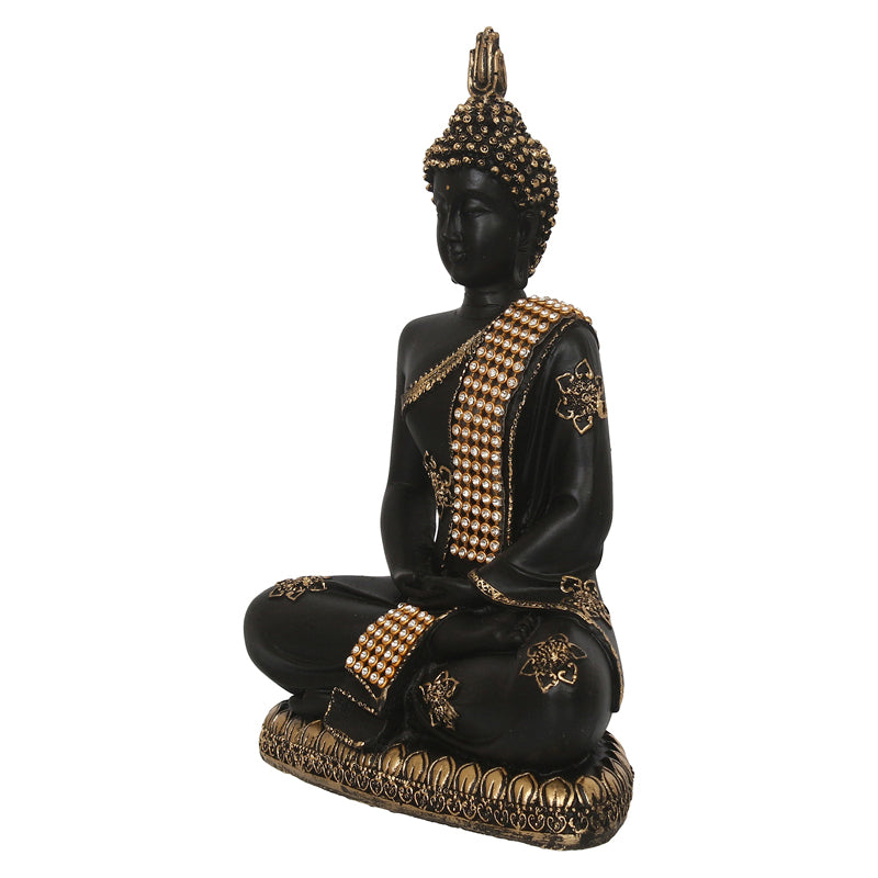 Buy Meditating Lord Buddha - Black & Gold Idols & Sets from Vaaree