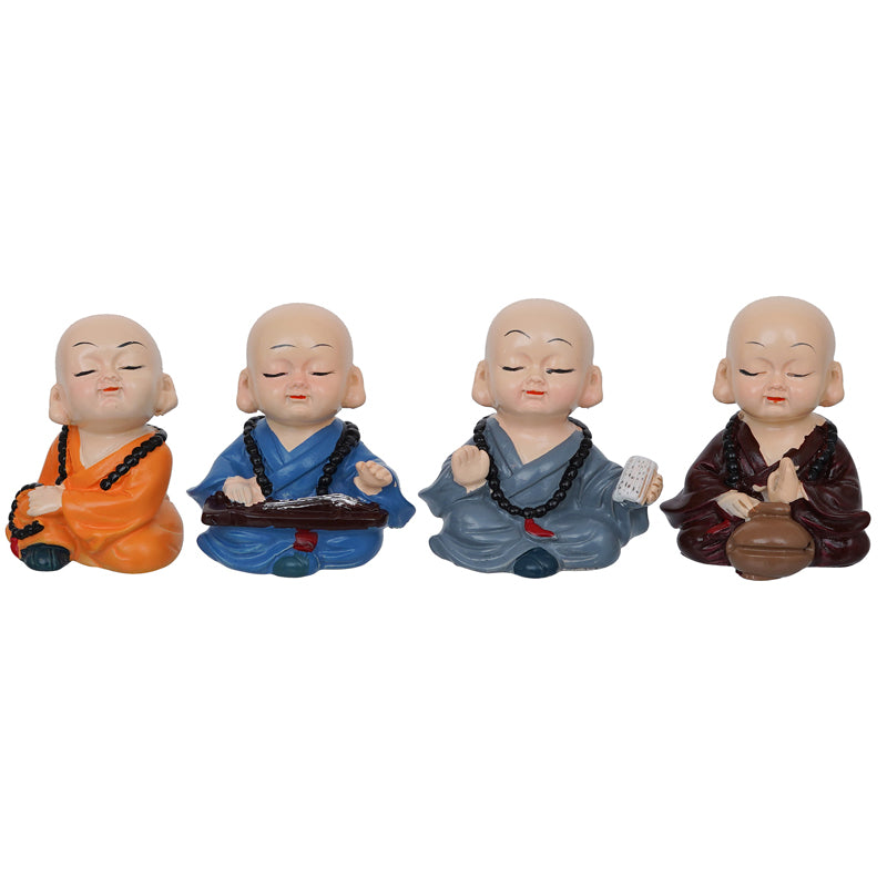 Showpieces - Baby Monk Play Showpiece - Set Of Four