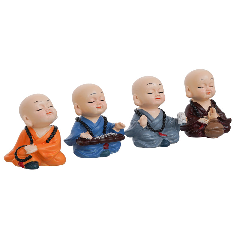 Showpieces - Baby Monk Play Showpiece - Set Of Four