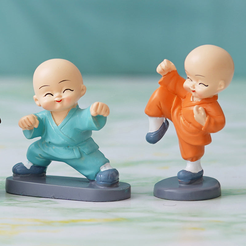 Showpieces - Ninja Baby Monk Showpiece - Set Of Four