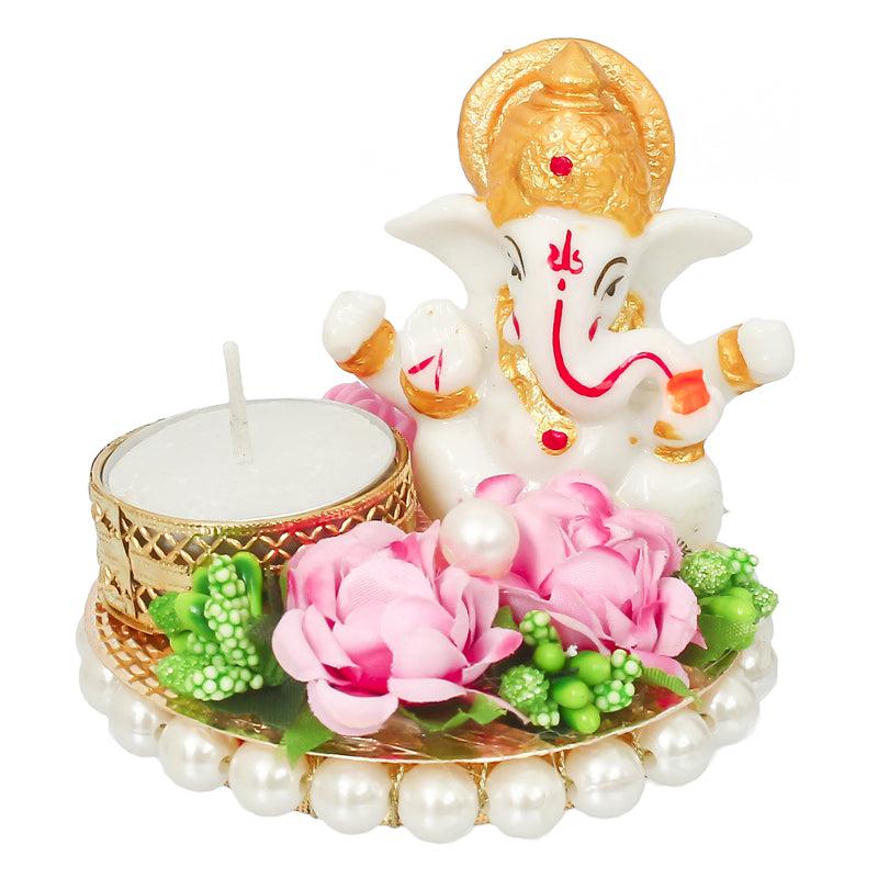 Buy Lord Vinayak Pooja Tealight Candle Holder Idols & Sets from Vaaree