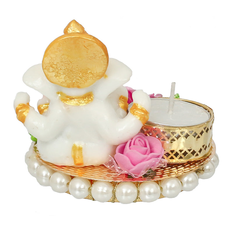 Buy Lord Vinayak Pooja Tealight Candle Holder Idols & Sets from Vaaree