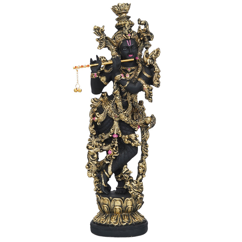 Buy Krishna Murali Idol - Gold & Black Idols & Sets from Vaaree