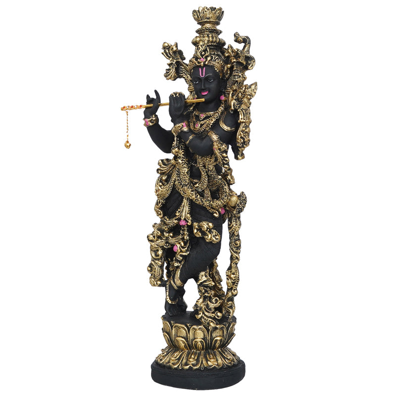 Buy Krishna Murali Idol - Gold & Black Idols & Sets from Vaaree