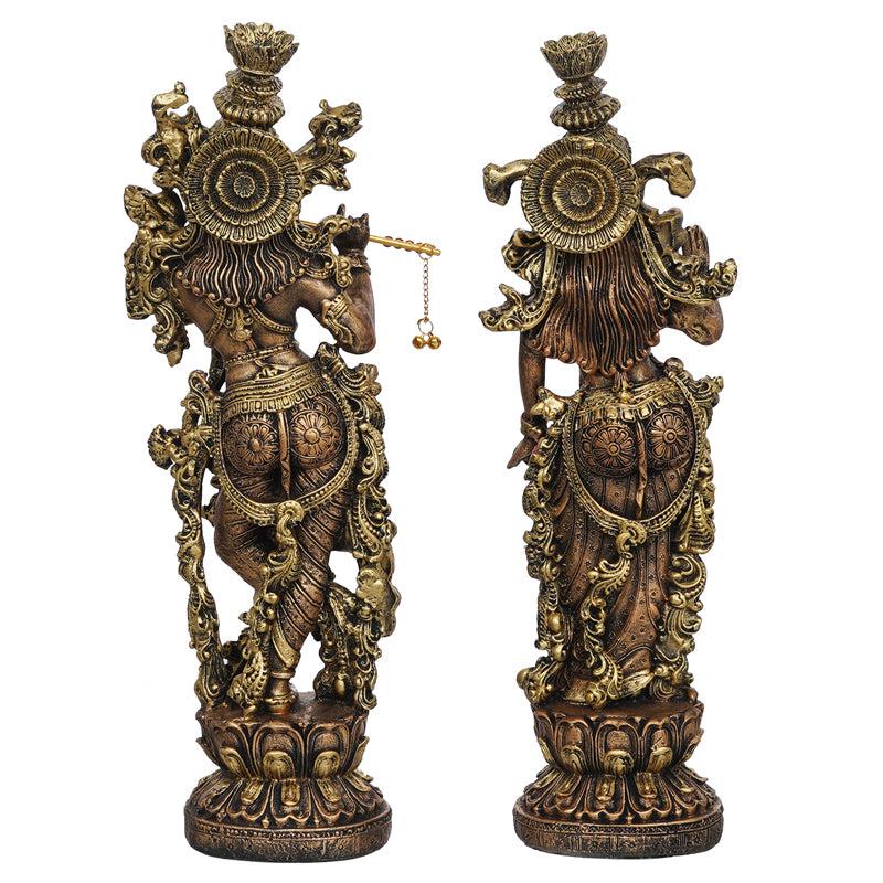 Buy Radha Krishna Prem Idol (Gold) - Set Of Two Idols & Sets from Vaaree