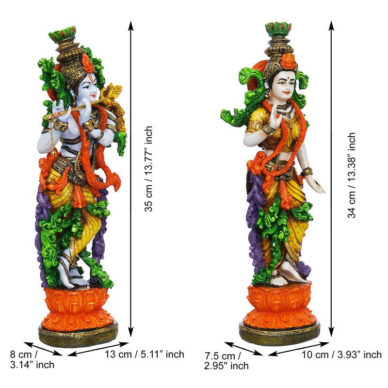 Buy Radha Krishna Prem Idol (Multicolor) - Set Of Two Idols & Sets from Vaaree