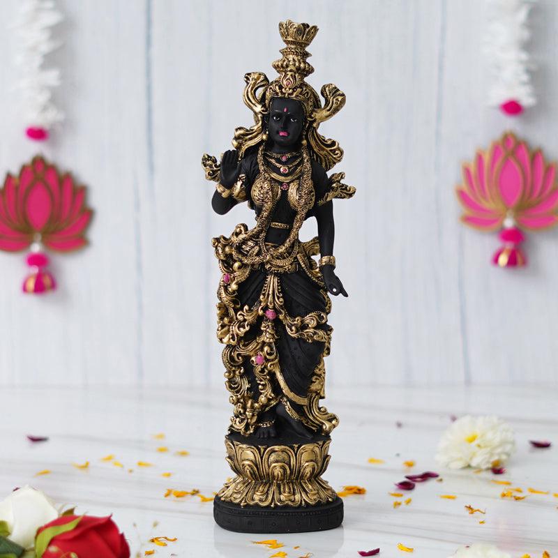 Buy Madhava Chaitanya Idol - Black & Gold Idols & Sets from Vaaree