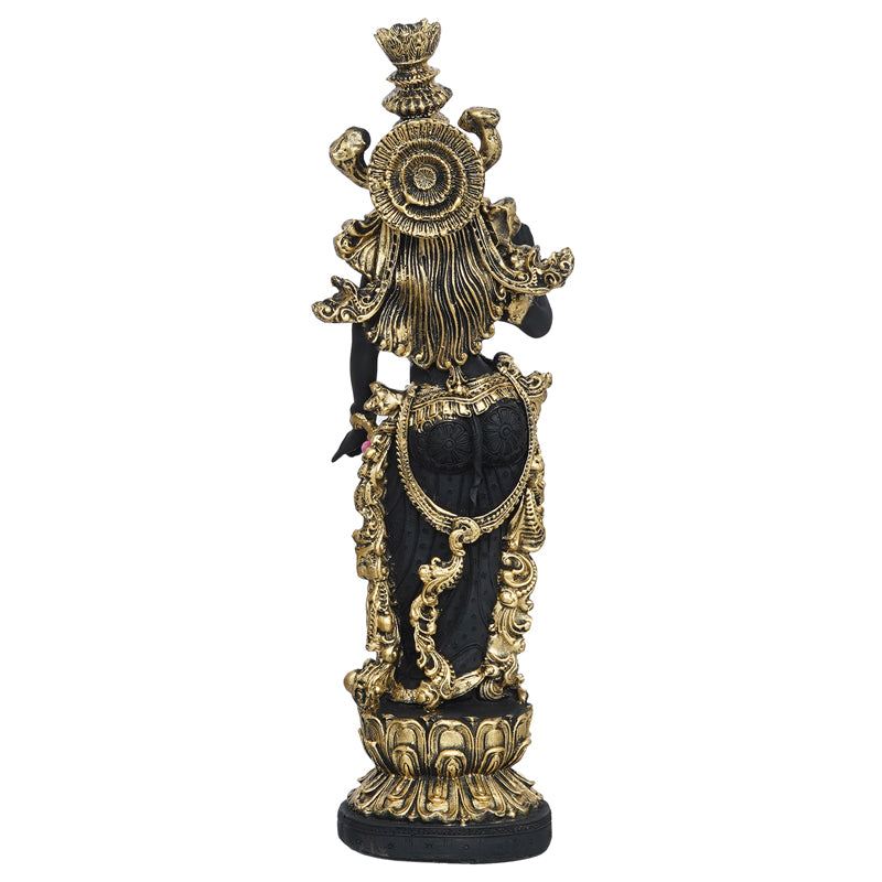 Buy Madhava Chaitanya Idol - Black & Gold Idols & Sets from Vaaree