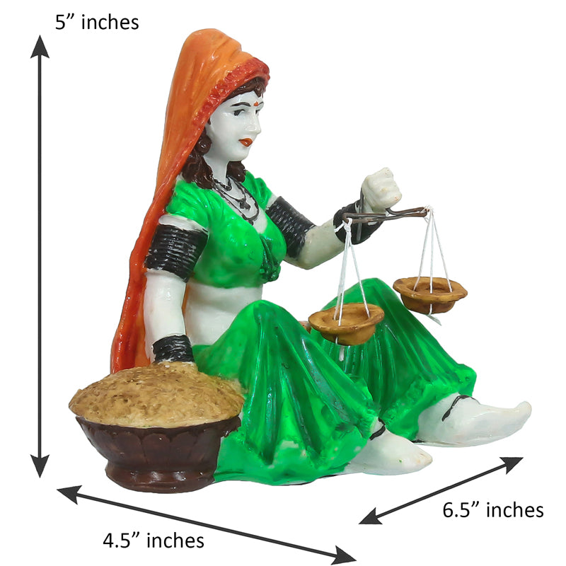 Buy Rajasthani Lady Chore Showpiece Showpieces from Vaaree