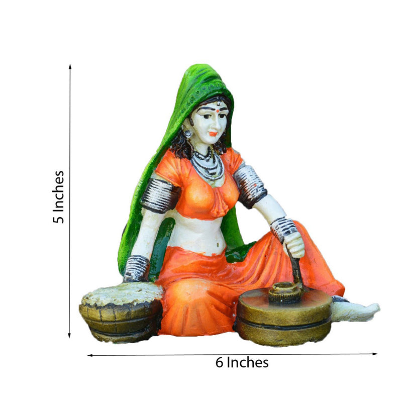 Buy Rajasthani Naari Polyresin Showpiece Showpieces from Vaaree