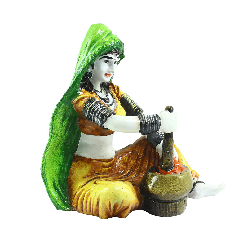 Showpieces - Rajasthani Lady Polyresin Showpiece