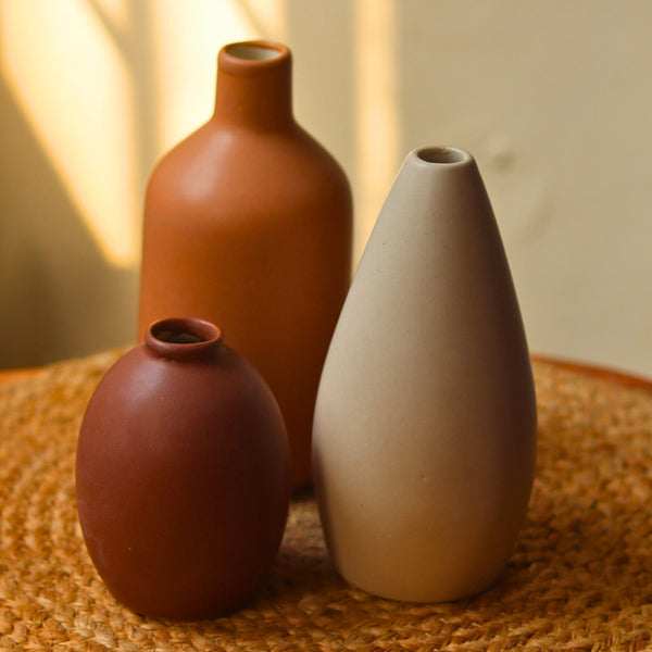 Earthia Ceramic Vase - Three Piece Set